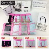 【CK】<Calvin Klein>365系列全棉玫红边男士平角内裤(专柜精装)