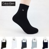 【CK】<Calvin Klein>高档全棉男士商务袜子（专柜盒装）-提花刺绣